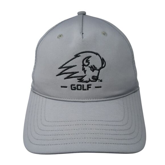 Puma Slideback Hat Dry Cell Gray OSFA Embroidered Buffalo Golf Logo - Picture 1 of 9